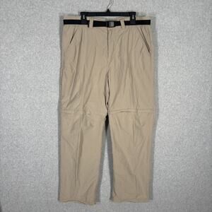 Koppen Convertible Pants Mens Large Tan‎ Zip Off Nylon Cotton Thin Hiking GORP